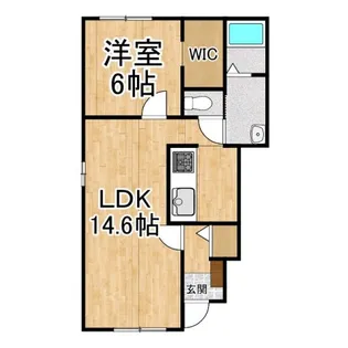 クレイトンアベニュー鳥取II【1階】の間取り