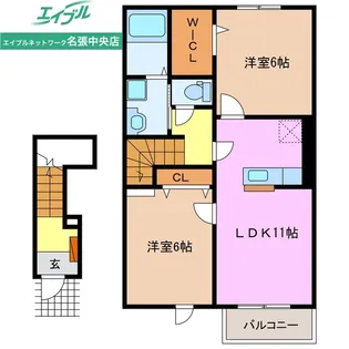 ファミーユ藤ノ木 B棟【2階】の間取り