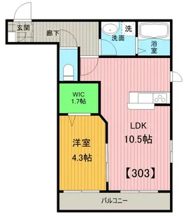 ヤマウロコWEST【3階】の間取り