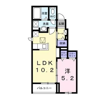 OKUSAWA COURT【1階】の間取り