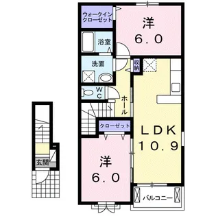 ラリュール I【2階】の間取り
