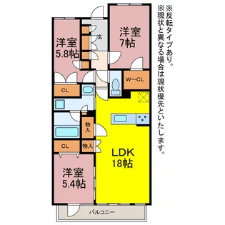 プラウドタワー豊橋【19階】の間取り