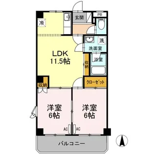 ロイヤルガーデン杉山【3階】の間取り