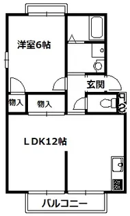 エステートピア北町B棟【1階】の間取り