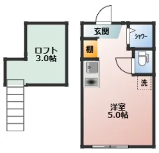 West Valley Waseda【1階】の間取り