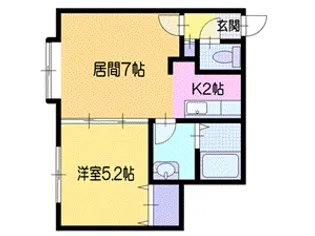 AREX(アレックス)小樽【1階】の間取り