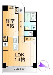 フォーシーズン開成山公園【7階】の間取り