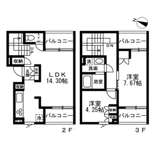 モンブラスト八雲【2階】の間取り