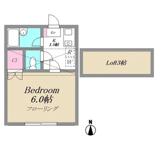 パレドール一之江【1階】の間取り