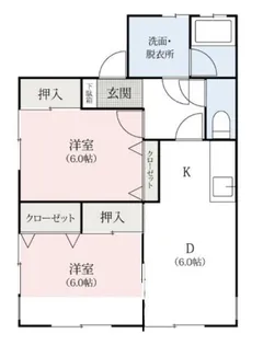 日高町テラスハウス【1階】の間取り