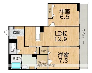 Satis Vita(サティス ヴィータ)【3階】の間取り