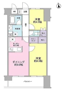 コンフォリア赤羽岩淵【4階】の間取り