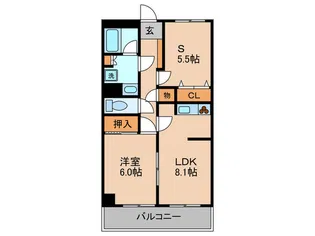 デラックスコンモート【2階】の間取り