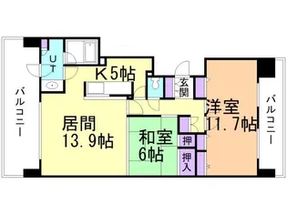 ポレスター橋本【11階】の間取り