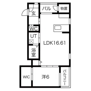 ベルフォーレ雅【1階】の間取り