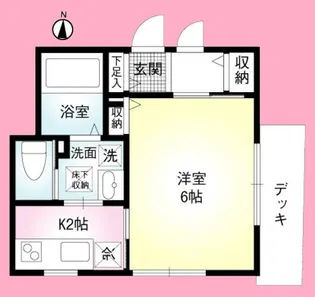 シーサイドフラット【2階】の間取り