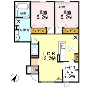 フォーチューン真壁 C【1階】の間取り