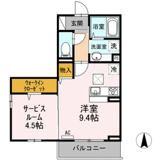 コンフォート征矢野【1階】の間取り
