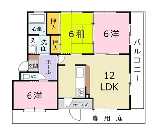 広島県広島市安佐北区落合1【マンション】の間取り