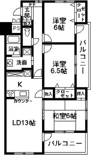 ADVANCE NAGAI II【3階】の間取り