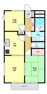 ヴィラ西富田【1階】の間取り