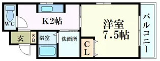 ラ・ペジーブル【2階】の間取り