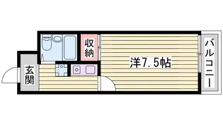 ロイヤルヒルズ北平野【4階】の間取り