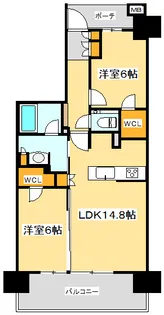 プラウド富沢セントラル【5階】の間取り