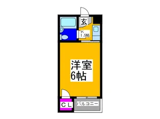 パ-クサイドフジI【2階】の間取り