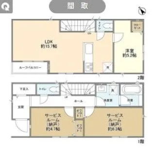 東京都世田谷区玉堤2【一戸建】の間取り