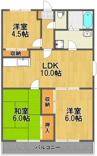 東京都福生市大字熊川【マンション】の間取り