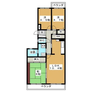 ラレーブ常盤平【1階】の間取り