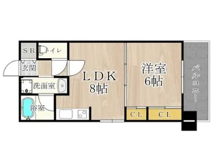 CITY SPIRE難波WEST【5階】の間取り