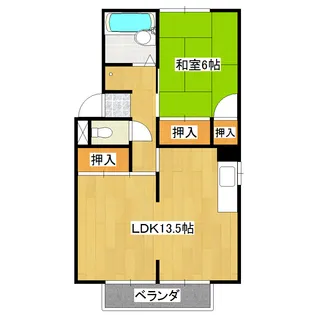 サンシティ大畑【1階】の間取り