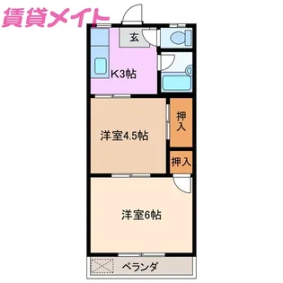 コーポさくら【3階】の間取り