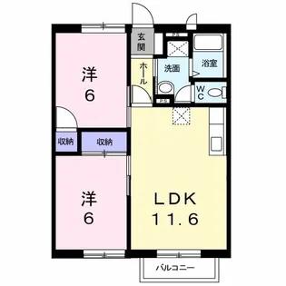 プリオール実丸A【1階】の間取り