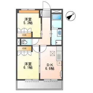 レインボーサンリッチ【1階】の間取り