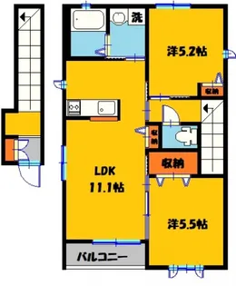 レクエルド【2階】の間取り