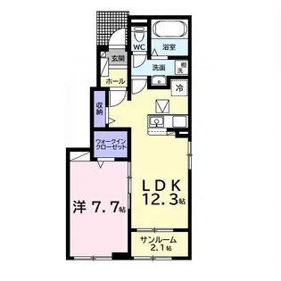 フェアリーA【1階】の間取り