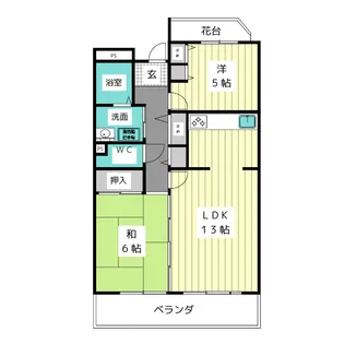 アーバンラフレ星ヶ丘1号棟【3階】の間取り
