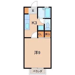 コーポ成田 3号棟 205【2階】の間取り
