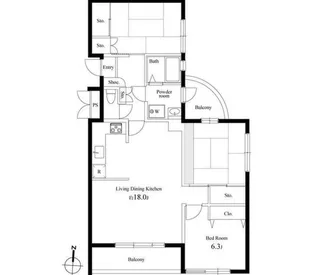 PARK SQUARE 武蔵関【2階】の間取り