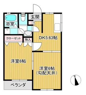 ルナハイツ Part 1【2階】の間取り