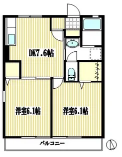 セジュール深大寺II【2階】の間取り