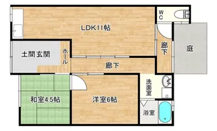 大阪府柏原市古町1【一戸建】の間取り