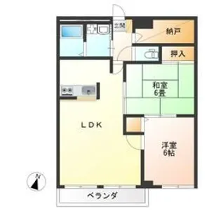 2SLDKの間取り画像