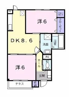 サンヒルズ B【1階】の間取り