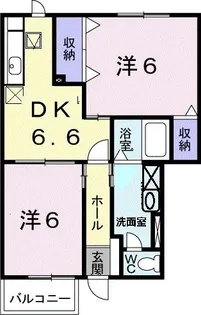 カーサプラシード【1階】の間取り