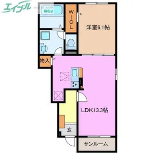 ブランドール樹IV B【1階】の間取り