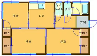 茨城県下妻市長塚【アパート】の間取り